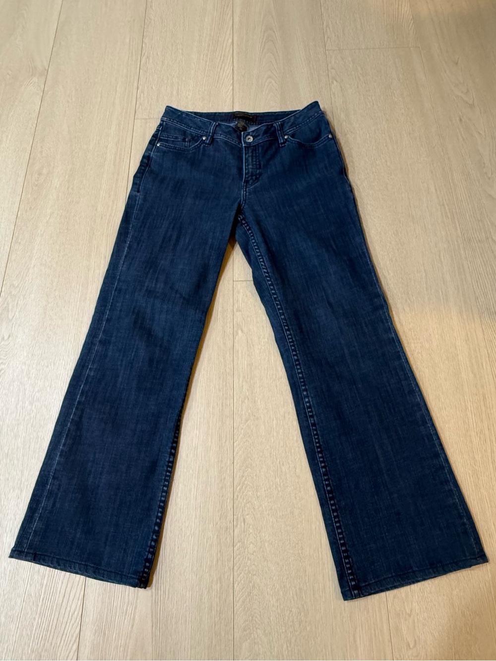 Christopher Blue Dark Wash Bootcut Jeans Women’s Size 6 Short, Stretch Denim